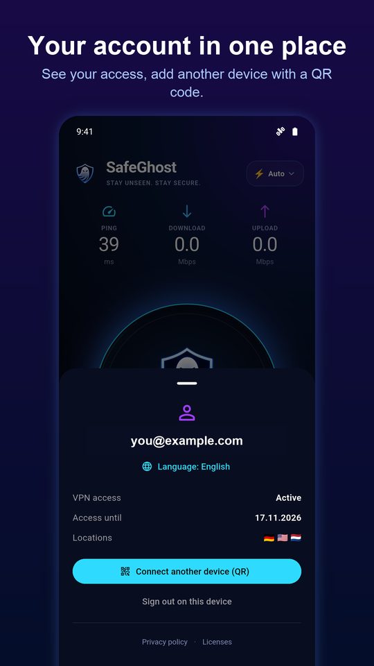 Your account and devices in one place